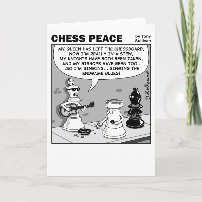Carte Endgame blues Chess Peace dessin animé (Devant)
