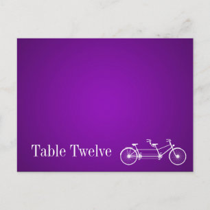 Carte Endroit Écrit Whimsical Purple Double Vélo