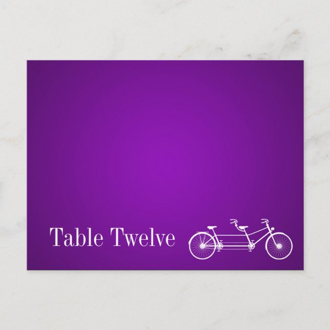 Carte Endroit Écrit Whimsical Purple Double Vélo (Devant)