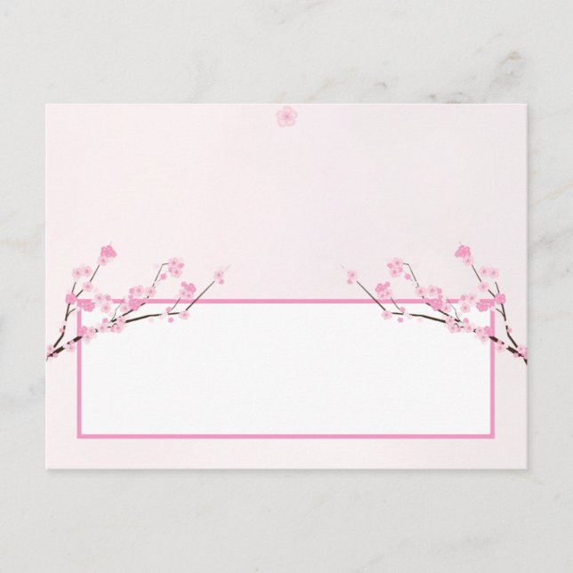 Carte Endroit Écrite Pink Cherry Blossom (Devant)