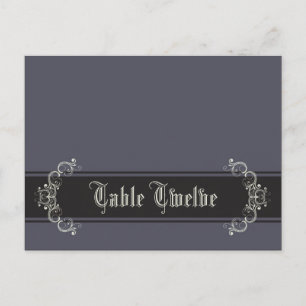 Carte Endroit Élégante Gris noir Cravate noire