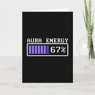 Carte Énergie d'aura drôle à 67 Six Seven Genz Meme Argo