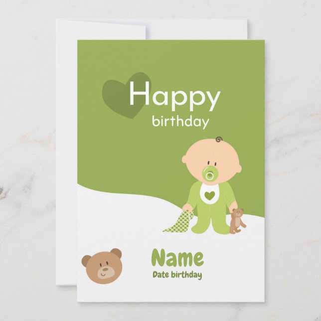 Carte enfant anniversaire (Devant)