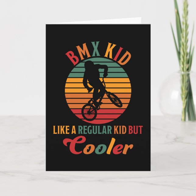Carte Enfant BMX comme un enfant régulier mais plus cool (Devant)