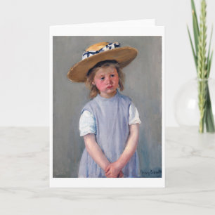 Carte Enfant dans un Casquette de paille, Mary Cassatt