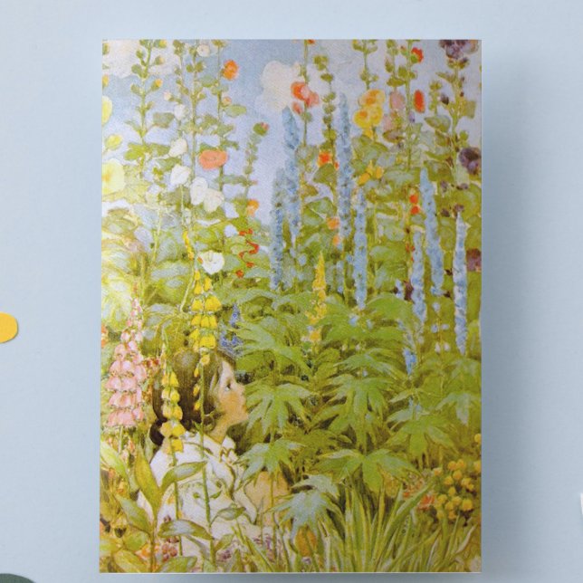 Carte Enfant dans un jardin (Créateur téléchargé)