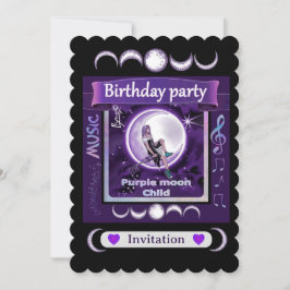 Carte Enfant de lune violette