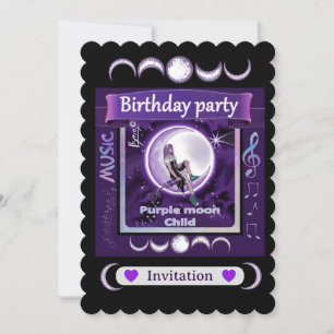 Carte Enfant de lune violette
