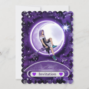 Carte Enfant de lune violette