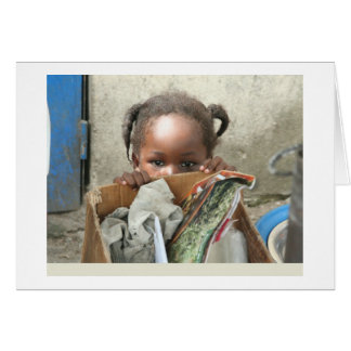 Carte, "enfant de piaulement, Côte d'Ivoire,