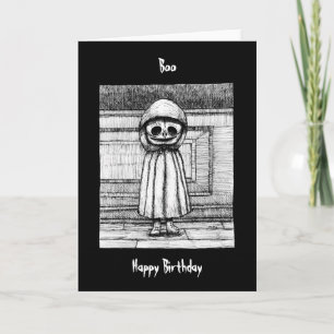 Carte Enfant déplaisant Skelton Goth Dark Birthday    