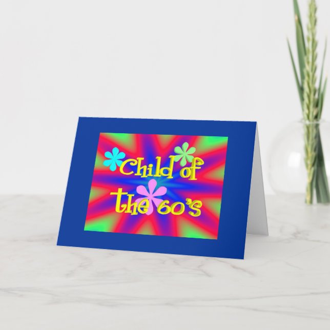 Carte Enfant des années 60 (carte d'anniversaire) (Devant)