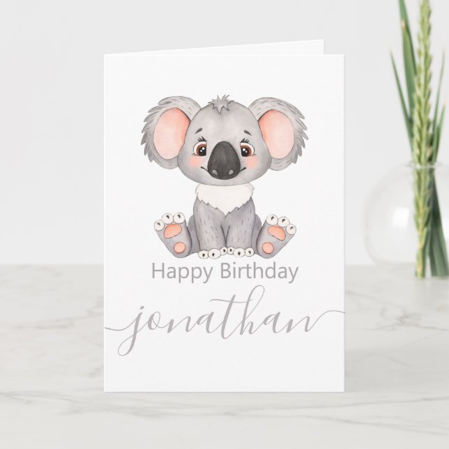 Carte enfant heureux anniversaire amusant (Devant)