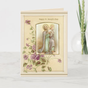 Carte Enfant Jésus du jour de la Saint-Joseph  Religieux