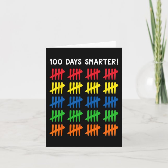 Carte Enfants 100 jours de l'école 100 marques Tally (Devant)