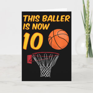 Carte Enfants 10e anniversaire Sketll Hoop 10 ans Garçon