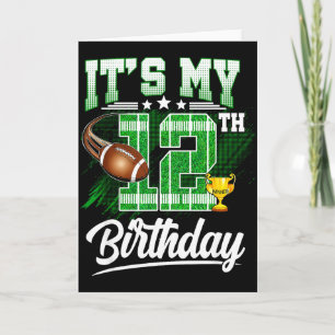 Carte Enfants 12 ans C'est mon 12e anniversaire Football
