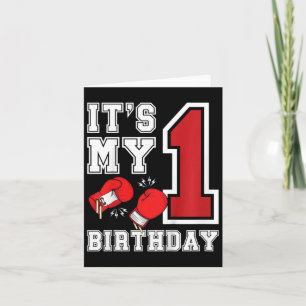 Carte Enfants 1er Anniversaire Boy 1 An Boxer Anniversai