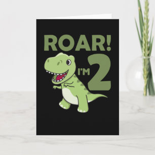 Carte Enfants 2. Anniversaire T-Rex 2 Ans Dino