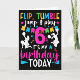 Carte Enfants 6ème Anniversaire Cheerleading Fille Six A