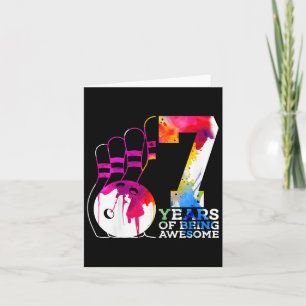 Carte Enfants 7 ans d'être génial Bowling 7e anniversair