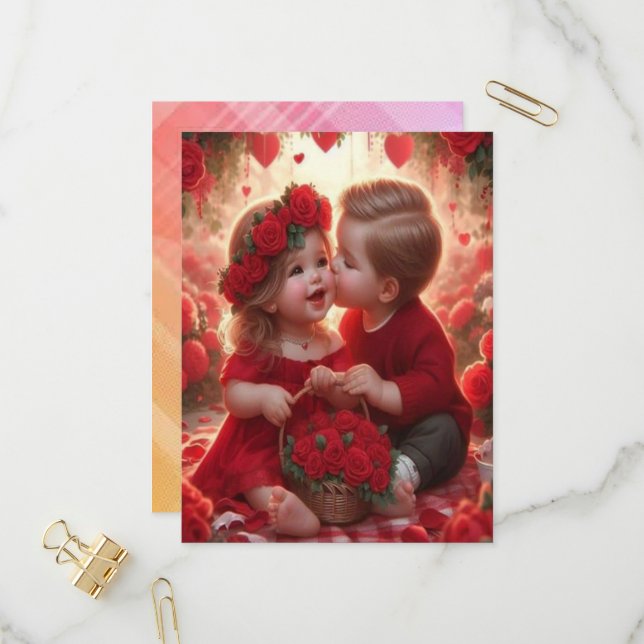 Carte Enfants adorés (Devant/Arrière en situation)