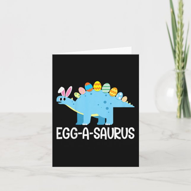 Carte Enfants Amusants Eggasaurus Dinosaure Chasse aux o (Devant)