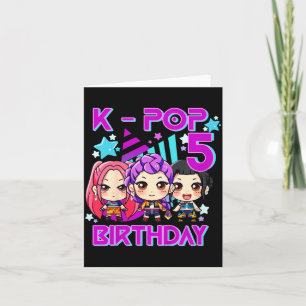 Carte Enfants C'est Mon 5ème Anniversaire Mignon Chi