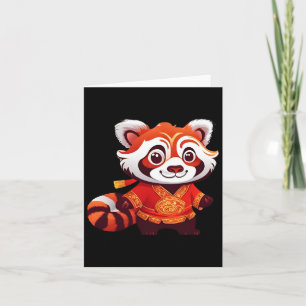 Carte Enfants Chinois Filles Garçons Drôle Panda Rouge D