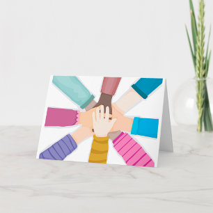 Carte Enfants divers mains unité cercle