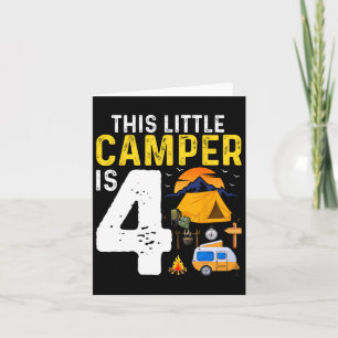 Carte Enfants Funny 4e Camping Anniversaire Camper Lover