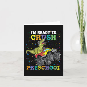 Carte Enfants Je suis prêt à écraser Pré K Monster Camio