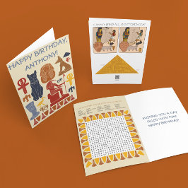 Carte Enfants Jeux et activités Egypte Thème Anniversair