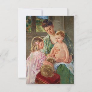 Carte Enfants jouant avec un chien par Mary Cassatt