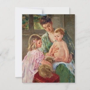 Carte Enfants jouant avec un chien par Mary Cassatt
