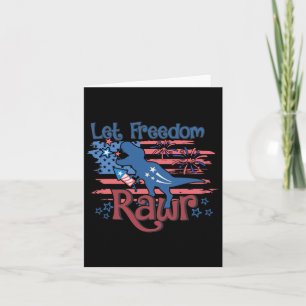 Carte Enfants Laissez La Liberté Rawr T-rex Dinosaure Dr