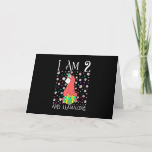 Carte Enfants Lama 2 Ans Lama Rose 2ème Anniversaire