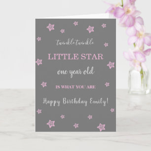 Carte enfants mignons étoiles cri rime heureux anniversa