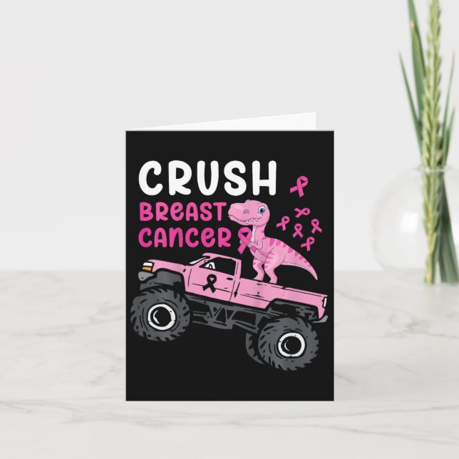 Carte Enfants Monster Camion Dinosaure Crush Cancer du s (Devant)