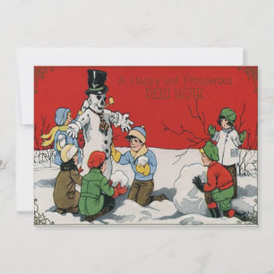 Carte Enfants Neige hiver neige