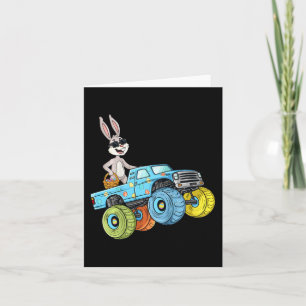 Carte Enfants Pâques Rabbit équitation Monster Camion Fu