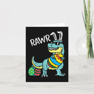 Carte Enfants Pâques Trex Bunny Rawr Toddler Garçons Pâq