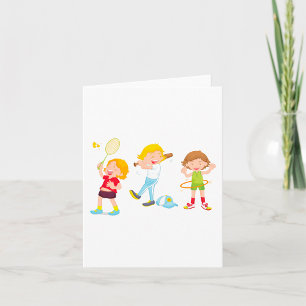 Carte Enfants pratiquant des sports Activité des enfants