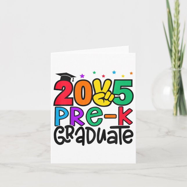 Carte Enfants Pré-k Graduate 2025 Graduation préscolaire (Devant)