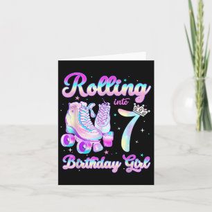 Carte Enfants Roulant Dans 7 Roller Patinage 7e Annivers