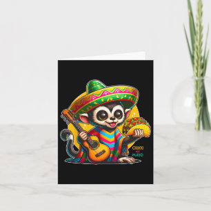 Carte Enfants Singe Mexicain Avec Sombrero Et Poncho Cin