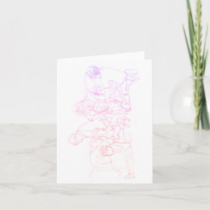 Carte Enfants sur le carrousel de l'aire de jeux