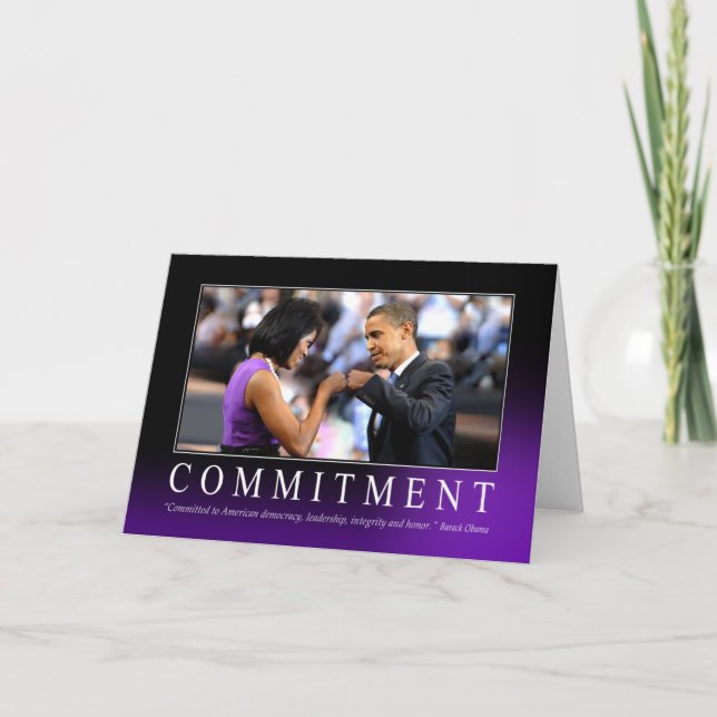 Carte Engagement (bosse de poing d'Obama) (Devant)