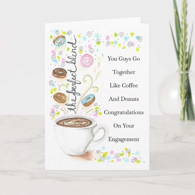 Carte Engagement Go Together Like Coffee and Donuts (Devant)
