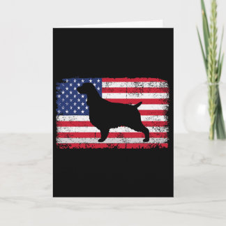 Carte English Springer Spaniel 4 juillet Patriotique Éta